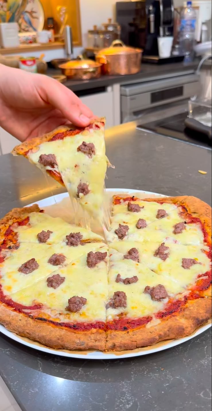Pizza à la viande hachée